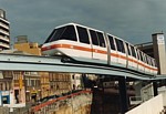 Monorail train passing 1 Dixon Street construction site thumbnail